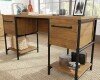 Teknik Iron Foundry Double Pedestal Home Desk - 1500 x 508mm