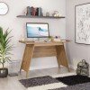 Teknik Towson Beaufort Oak Trestle Home Desk - 1200 x 550mm