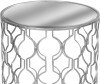 Set Of Two Arabesque Silver Foil Mirrored Side Tables