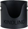 Black Finish Logs And Kindling Buckets & Matchstick Holder