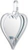Small Silver Mirrored Heart Candle Holder