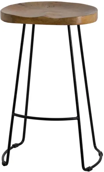 Franklin Hardwood Shaped Barstool