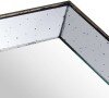 Astor Distressed Mirrored Square Tray W/wooden Detailing Sml