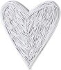 Small White Willow Branch Heart