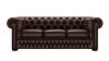 Teknik Chesterfield Button Back Classic Leather Sofa - Antique Brown