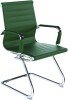 Nautilus Aura Medium Leather Bonded Executive Cantilever Chair - Forest Green