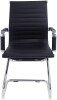 Nautilus Aura Medium Leather Bonded Executive Cantilever Chair - Black