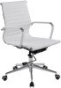 Nautilus Aura Medium Bonded Leather Executive Chair - White