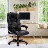 Nautilus Titan Oversized Leather Effect Executive Chair - Black