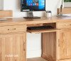 Mobel Oak Hideaway Office Twin Pedestal Computer Desk