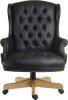 Teknik Large Noir Bonded Leather Executive Chair - Black
