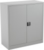 TC Talos Metal Cupboard with 2 Shelves - 1000mm High - Grey