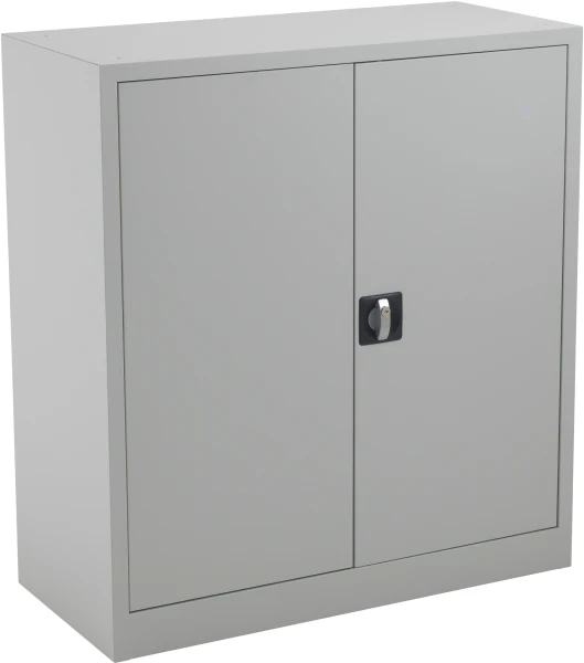 TC Talos Metal Cupboard with 2 Shelves - 1000mm High - Grey