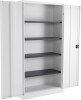 TC Talos Metal Cupboard with 4 Shelves - 1790mm High - White