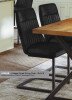 Baumhaus Antiqued Black Leather Dining Chair (Set of Two)