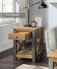 Urban Elegance Reclaimed Lamp Table with Drawer