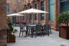 Tabilo Canterbury 900 x 900mm Table - Anthracite - 45mm Parasol Hole - 750mm High