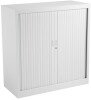 TC Talos Metal Tambour Cupboard with 2 Shelves - 1050mm High - White