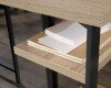 Teknik Industrial Style L-Shaped Charter Oak Home Desk - 1205 x 1194mm