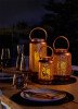 Luxform Battery Golden Lantern With Snowflakes Design