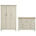 Lisbon 2 Piece Bedroom Set (3 Door Wardrobe, 3+4 Chest)