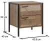 Stretton 2 Drawer Bedside Table