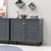 Essentials 2 Door Shoe Cabinet - Dark Grey