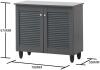 Essentials 2 Door Shoe Cabinet - Dark Grey