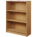 Essentials Low Wide Bookcase - Oak