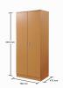 Rio Costa 2 Door Wardrobe - Beech