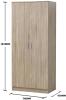 Rio Costa 2 Door Wardrobe - Oak