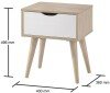 Alford 1 Drawer Lamp Table - White