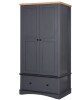 Carden 2 Door Wardrobe - Dark Grey