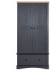 Carden 2 Door Wardrobe - Dark Grey