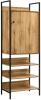 Zahra Storage Cabinet With 1 Door & 3 Shelves - Wotan Oak