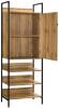 Zahra Storage Cabinet With 1 Door & 3 Shelves - Wotan Oak