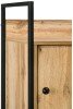 Zahra 4 Piece Bedroom Furniture Set Open Wardrobes - Wotan Oak