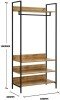 Zahra Open Wide Wardrobe With 4 Shelves - Wotan Oak