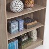 Essentials Low Wide Bookcase - Light Oak
