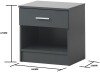 Rio Costa Nightstand With 1 Drawer - Grey