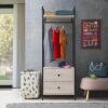 Zahra Open Wardrobe With 2 Drawers - Ash Oak