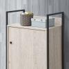 Zahra Storage Cabinet With 1 Door & 3 Shelves - Ash Oak