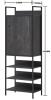 Zahra Storage Cabinet With 1 Door & 3 Shelves - Black