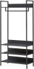 Zahra Open Wide Wardrobe With 4 Shelves - Black