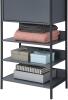 Zahra Storage Cabinet With 1 Door & 3 Shelves - Dark Grey