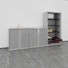TC Talos Metal Tambour Cupboard with 2 Shelves - 1050mm High