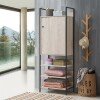 Zahra 4 Piece Bedroom Furniture Set Open Wardrobes - Ash Oak